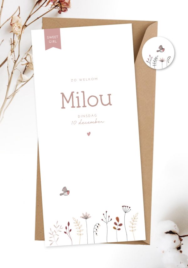Geboortekaartje Autumn Winter Floral - Afbeelding 4