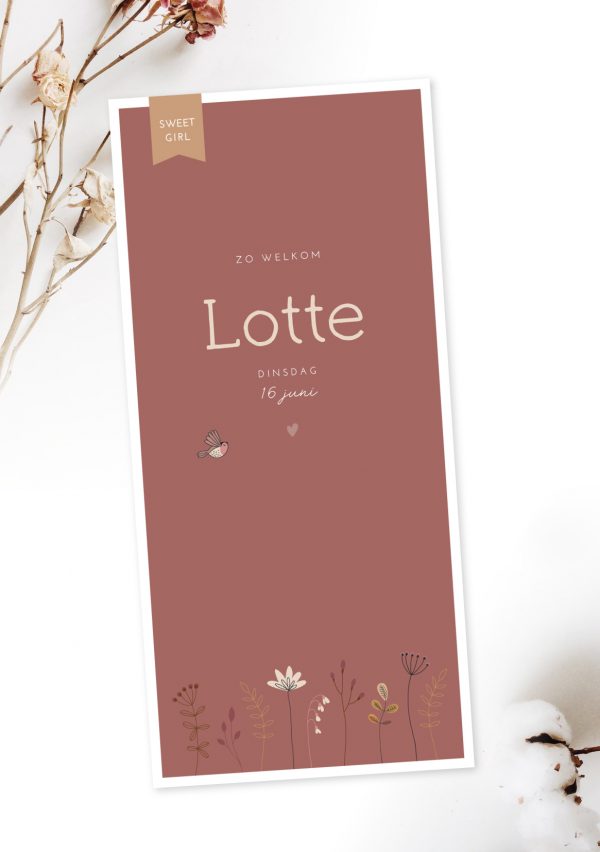 Geboortekaartje Autumn Winter Floral - Afbeelding 2