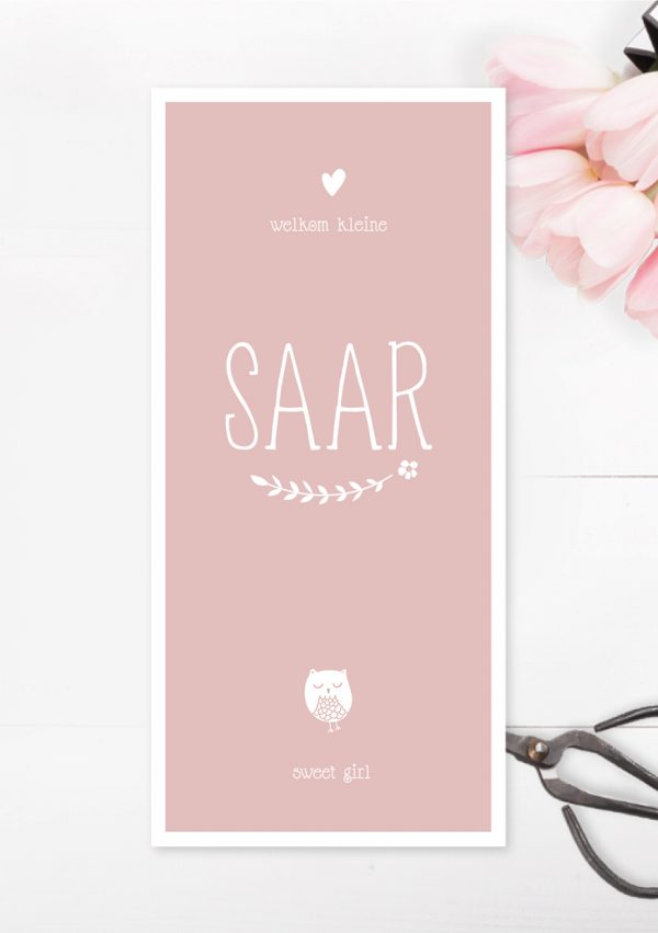 Geboortekaartje Pink Perfect - Afbeelding 3