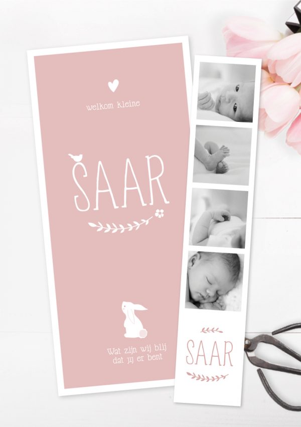 Geboortekaartje Pink Perfect - Afbeelding 4