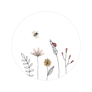 Sluitsticker Floral