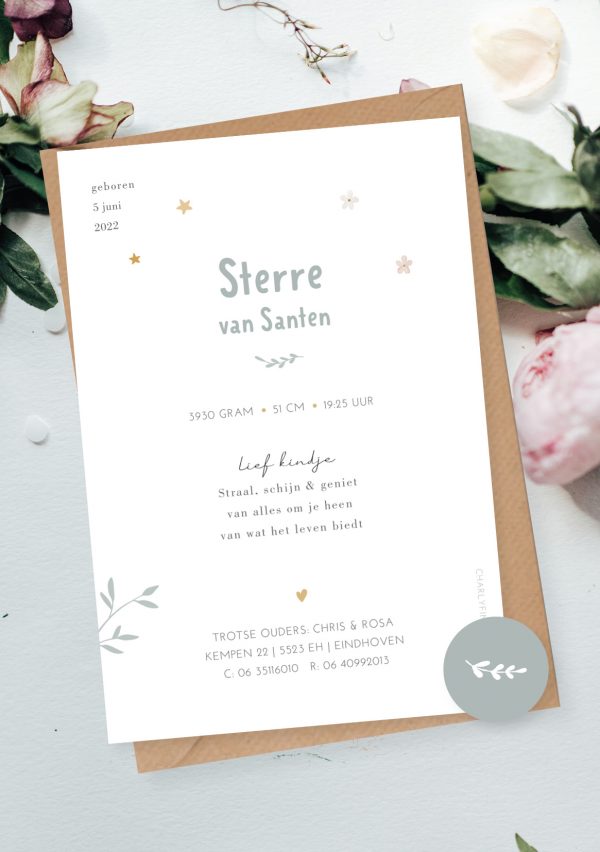 Geboortekaartje Little love Fox - Afbeelding 2